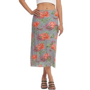 Cold Water Creek RVS Floral Print Full Maxi Skirt MSRP $119 NWT